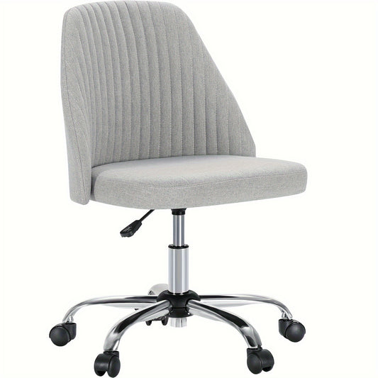 Armless Fabric Swivel Chair