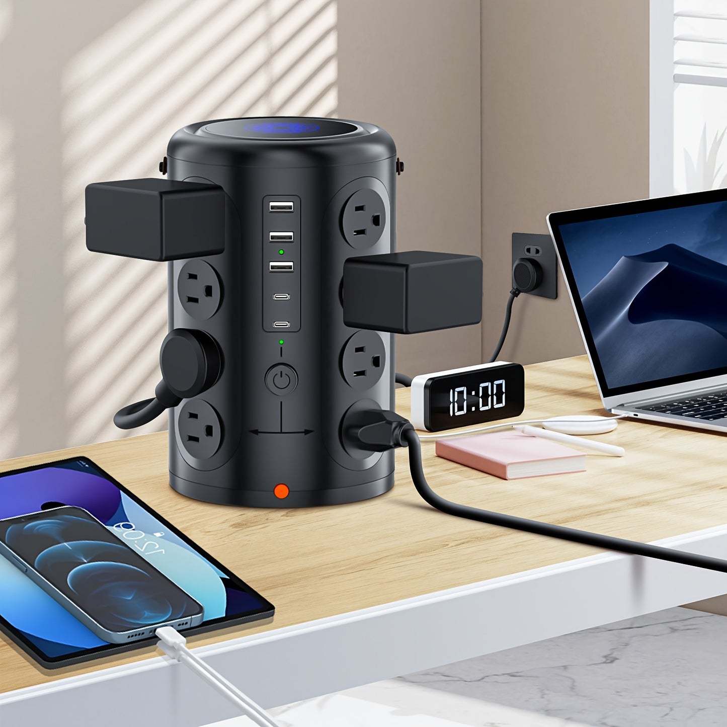Power Strip Tower with Surge