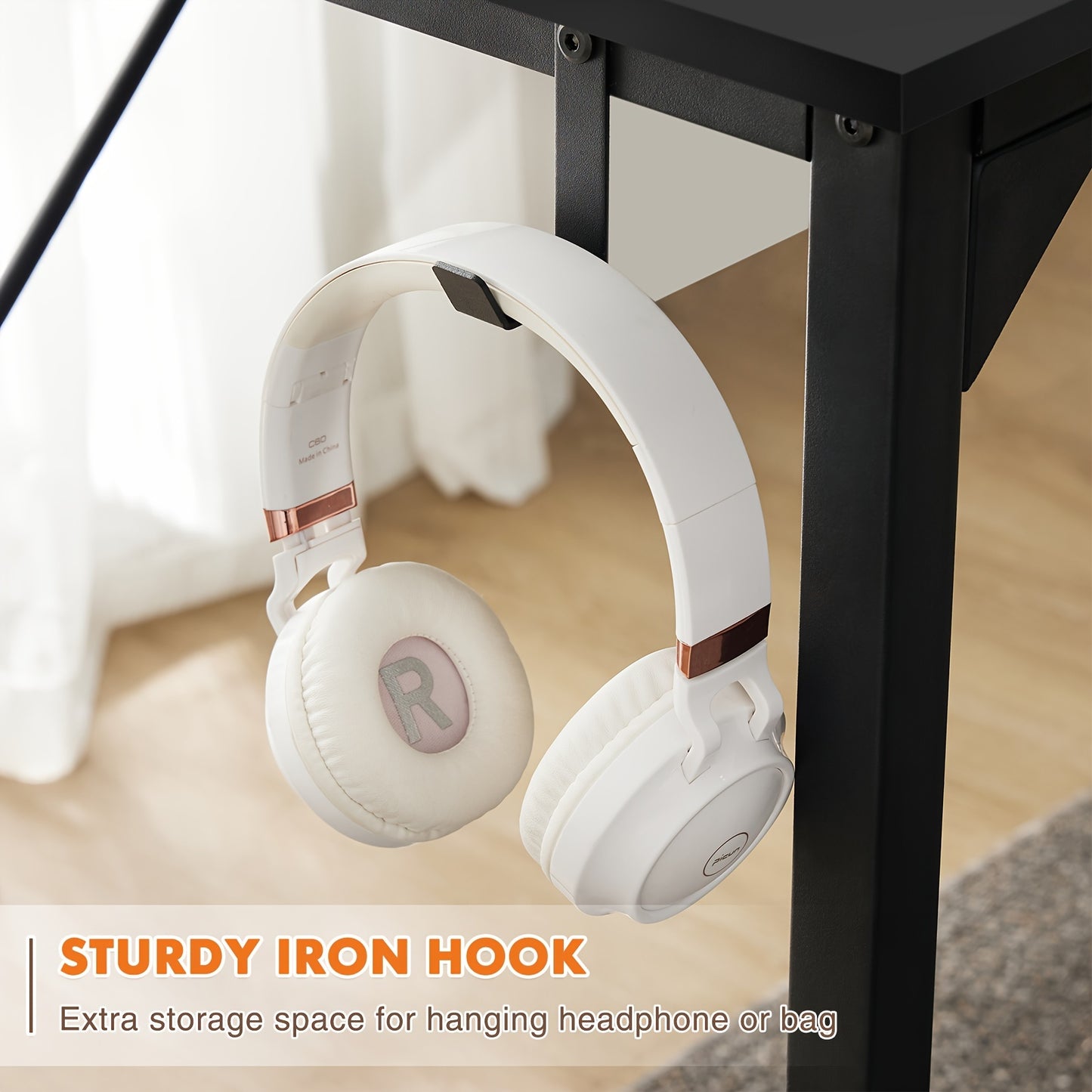 Desk with Storage Hook Bag