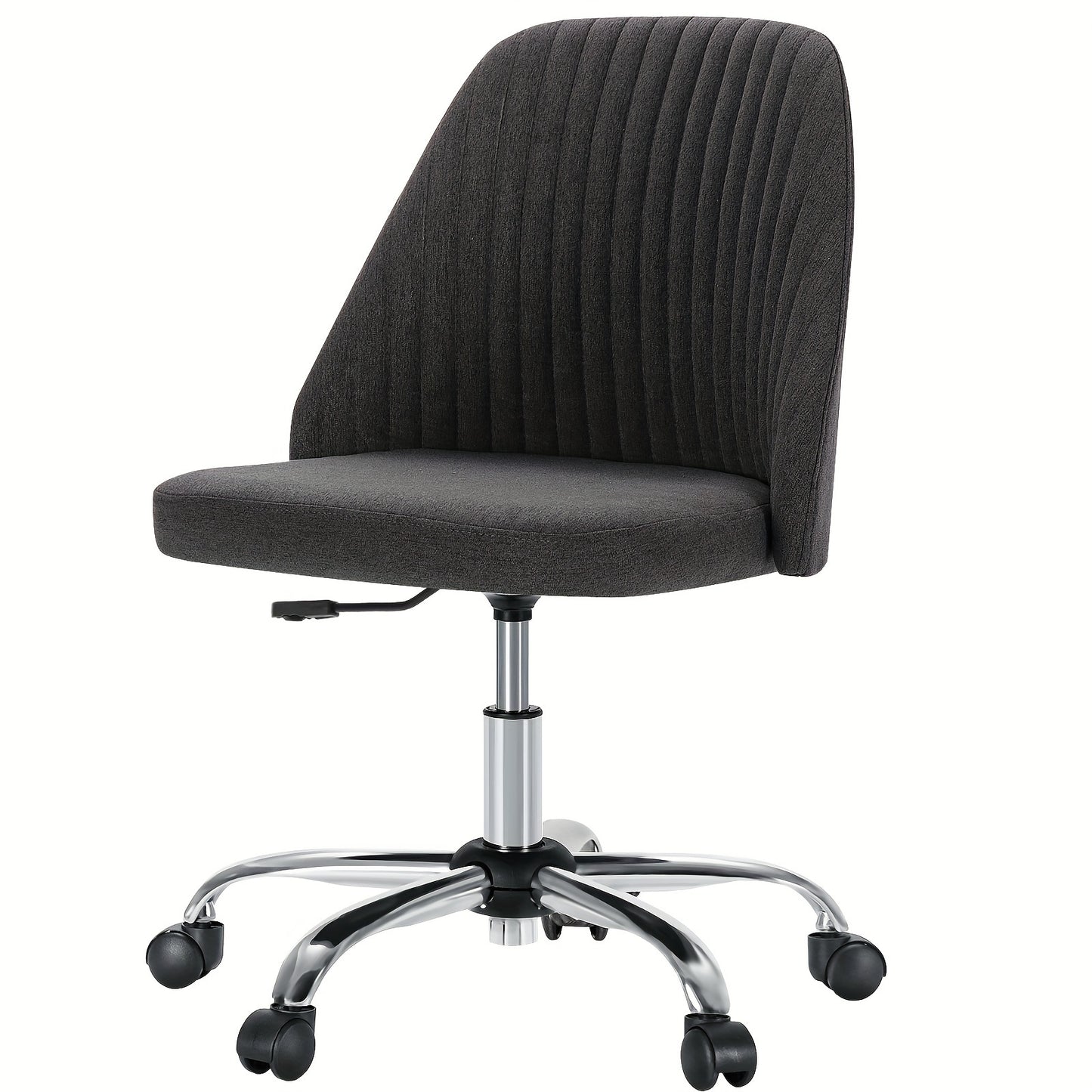 Armless Fabric Swivel Chair