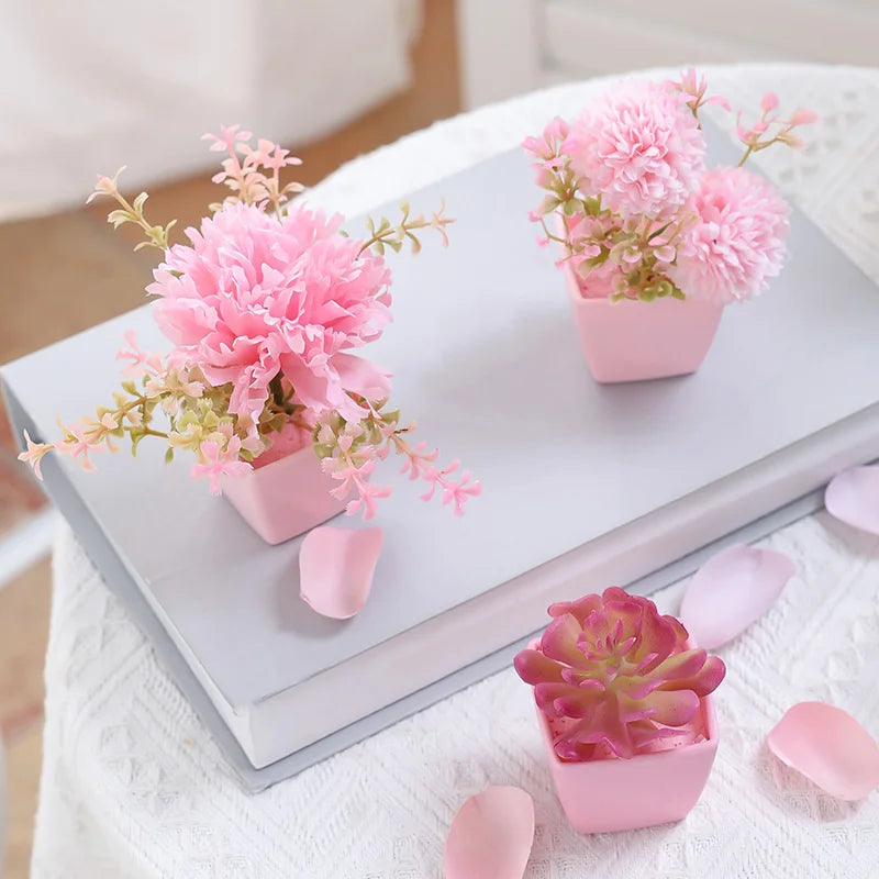 Mini Artificial Flower Pot