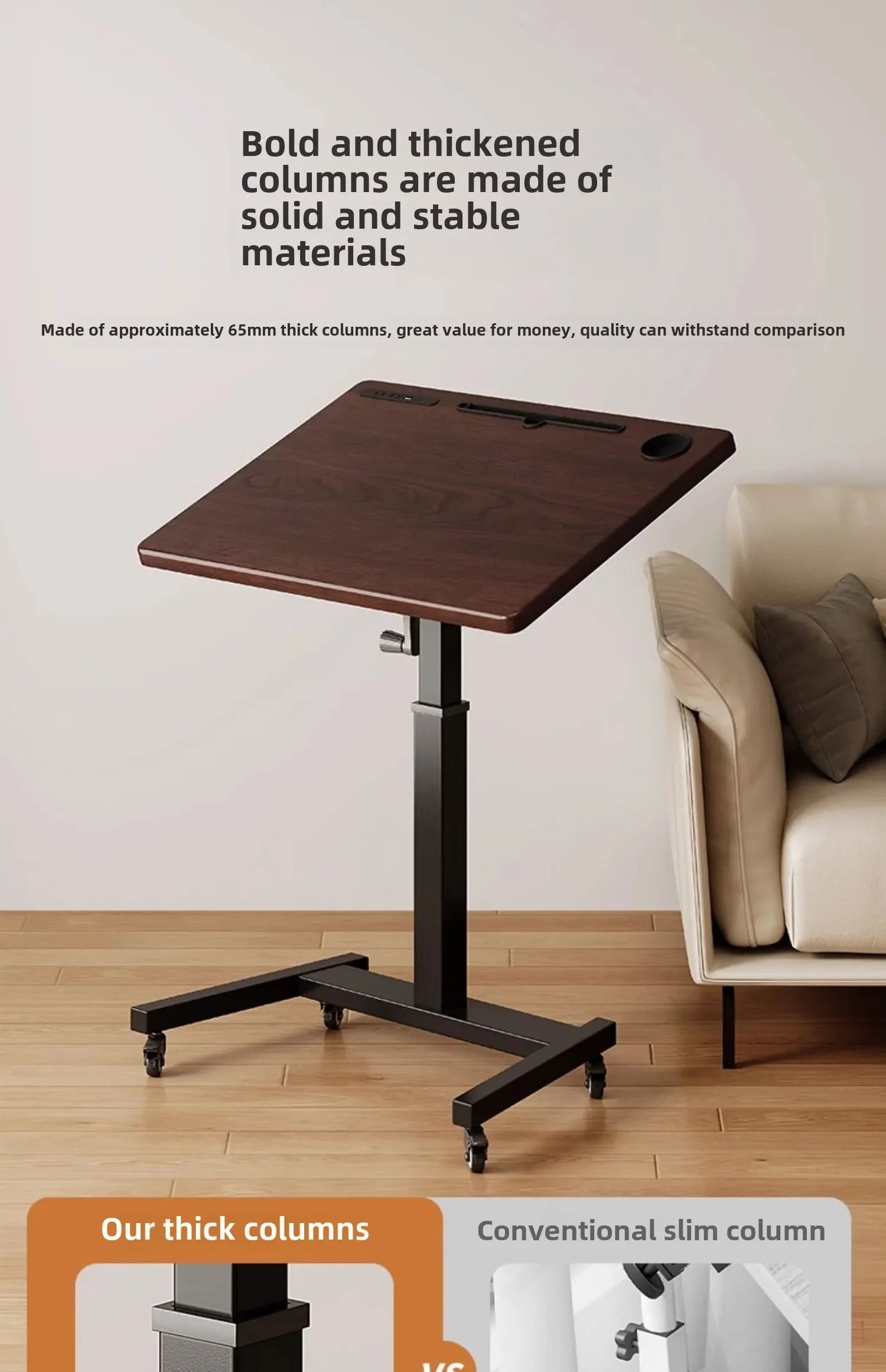 Mobile Height Adjustable Desk
