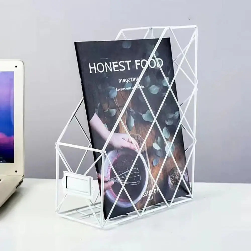 Metal Mesh Desktop File Shelf