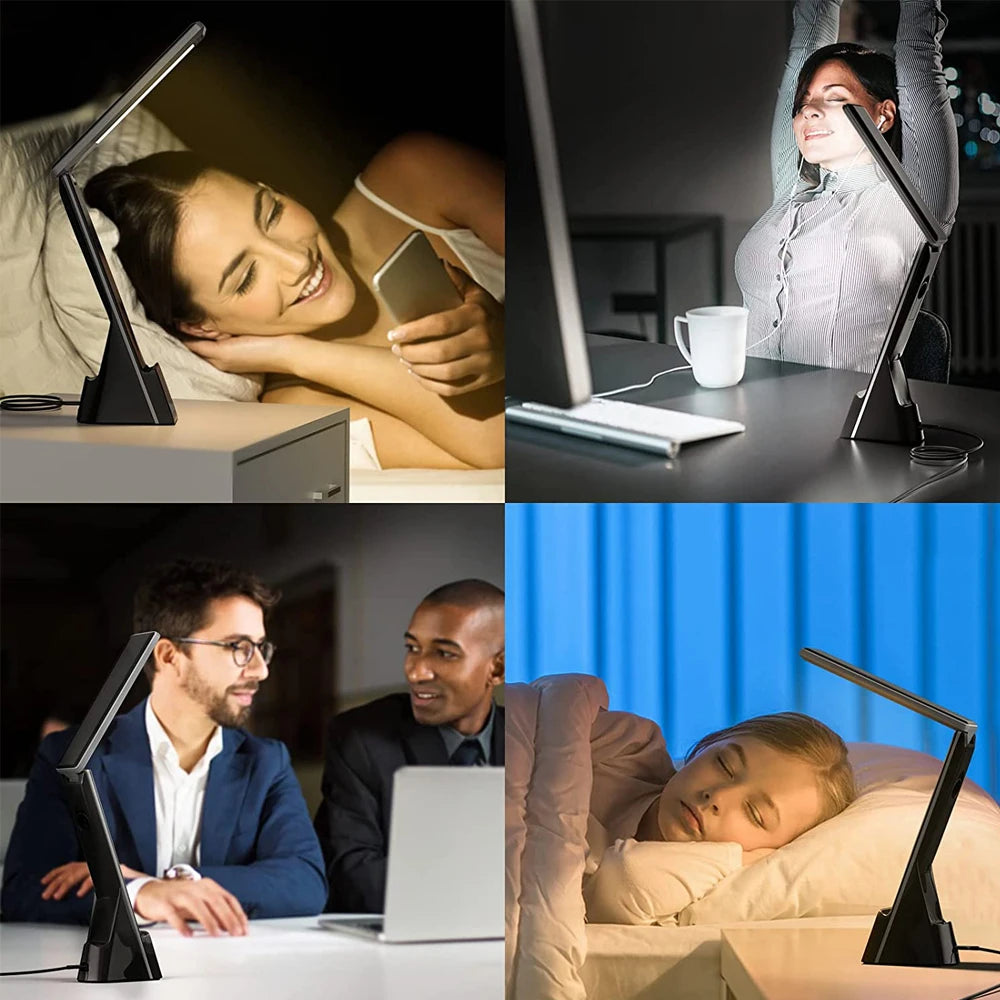 LED Desk Lamp with Clock