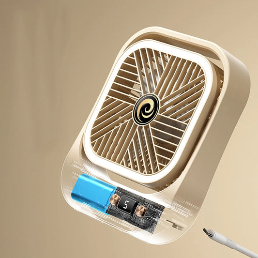 Rechargeable LED Mini Desk Fan