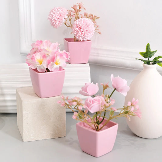 Mini Artificial Flower Pot