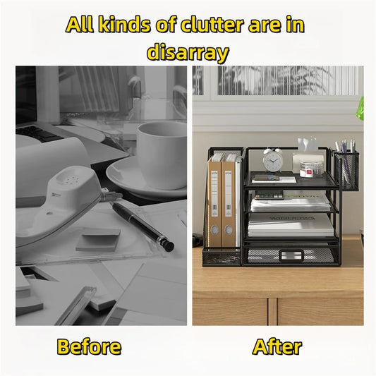 4-Tier Metal Desk Organizer