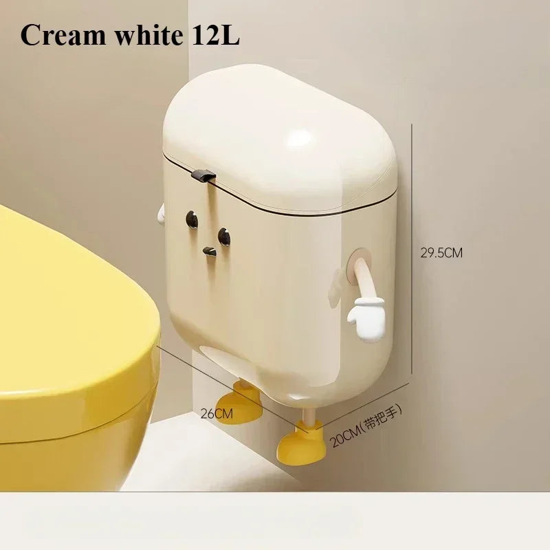 Compact Quiet-Close Trash Can