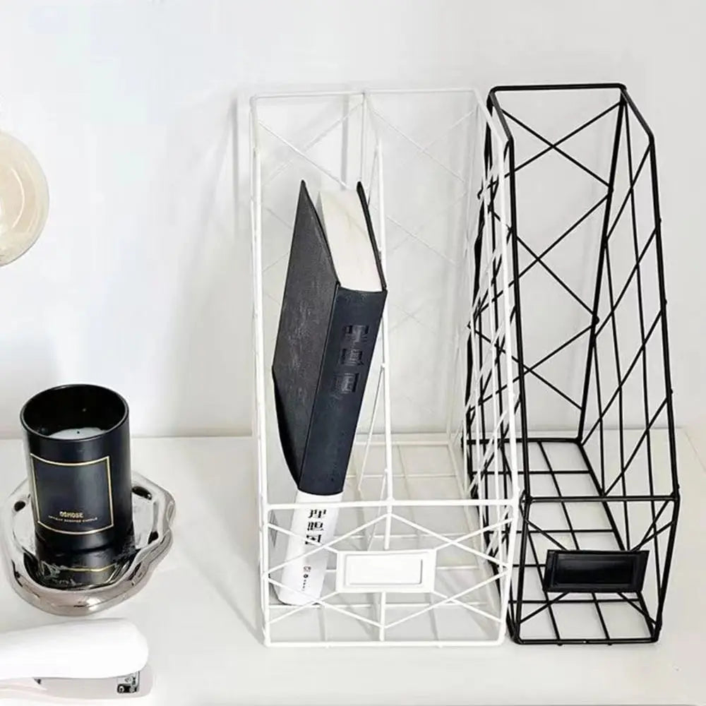 Metal Mesh Desktop File Shelf