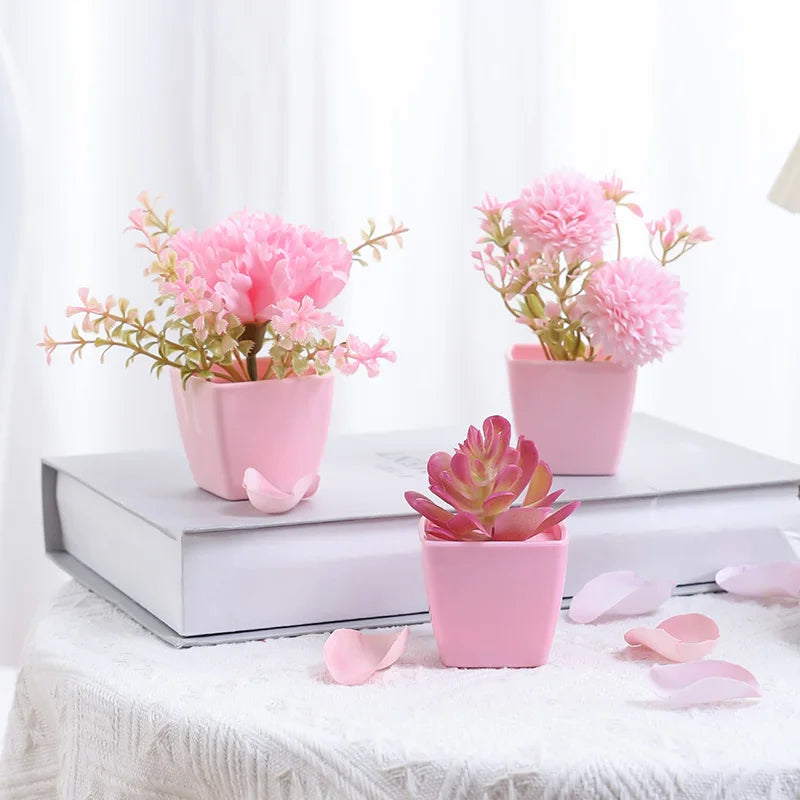 Mini Artificial Flower Pot