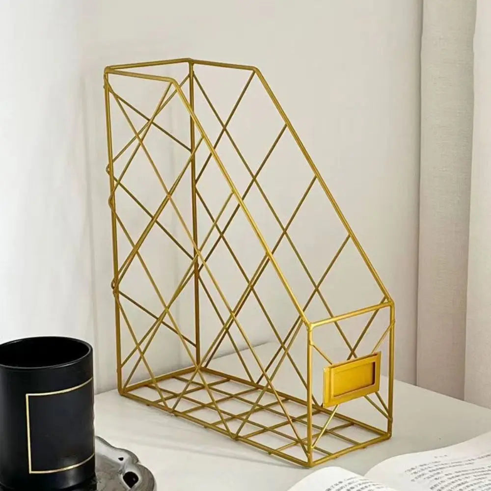 Metal Mesh Desktop File Shelf