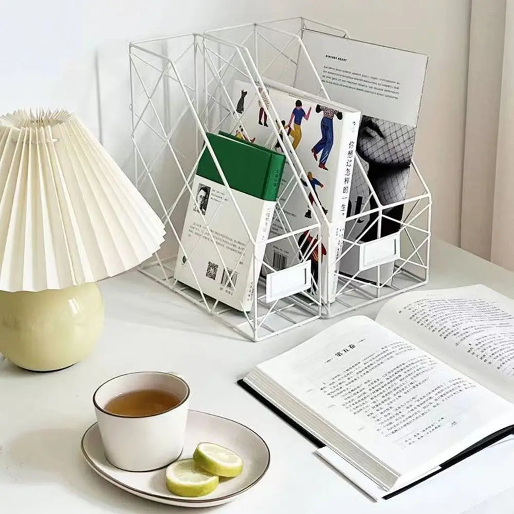 Metal Mesh Desktop File Shelf