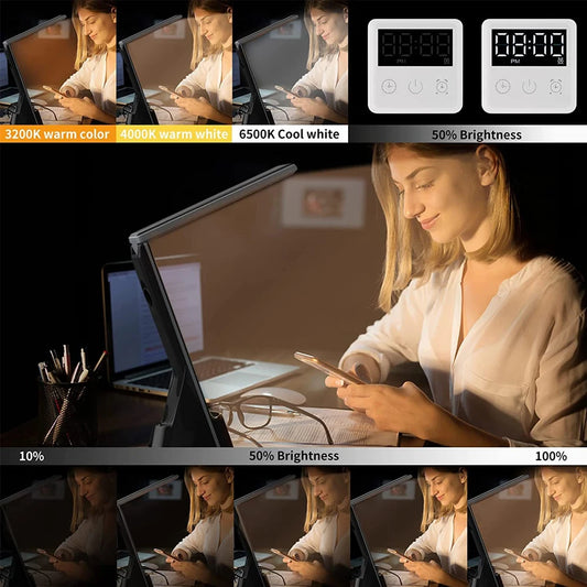 LED Desk Lamp with Clock