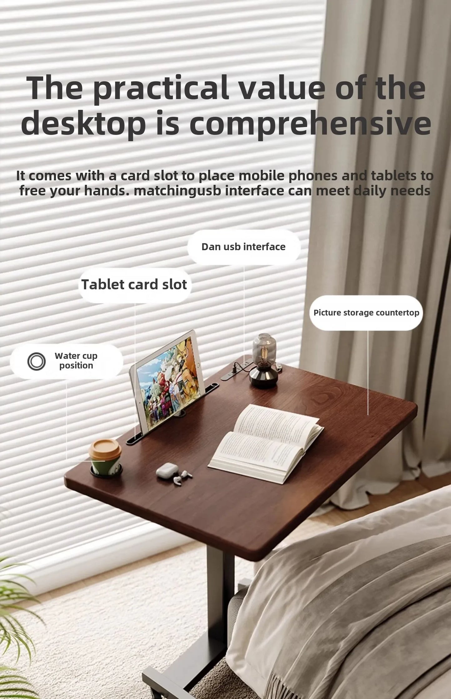 Mobile Height Adjustable Desk