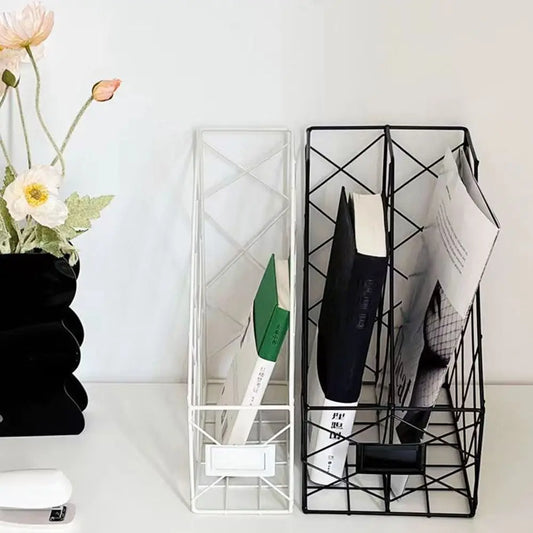 Metal Mesh Desktop File Shelf