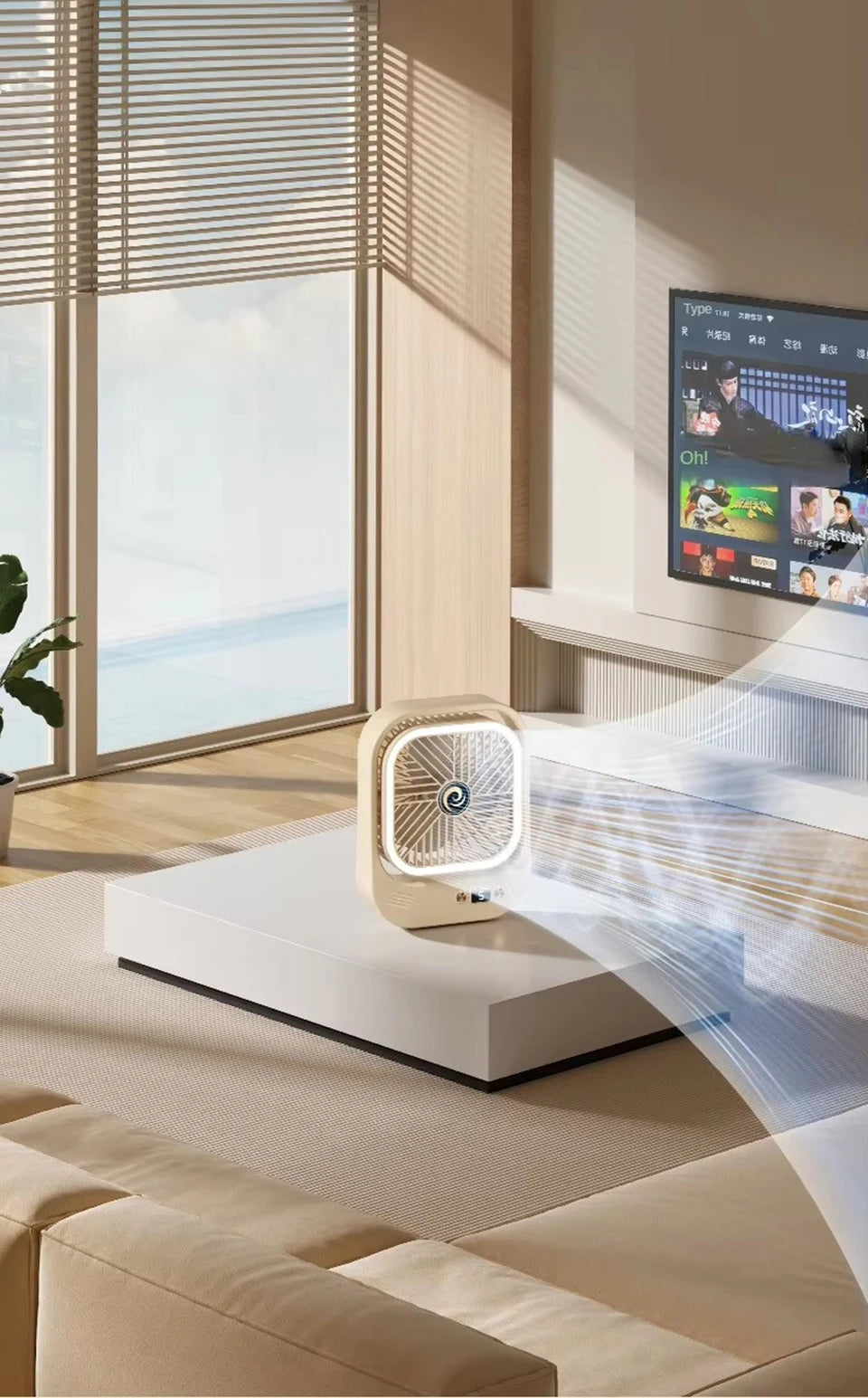 Rechargeable LED Mini Desk Fan