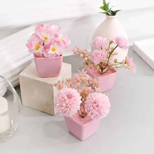 Mini Artificial Flower Pot