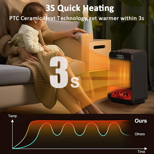 Smart PTC Desk Heater