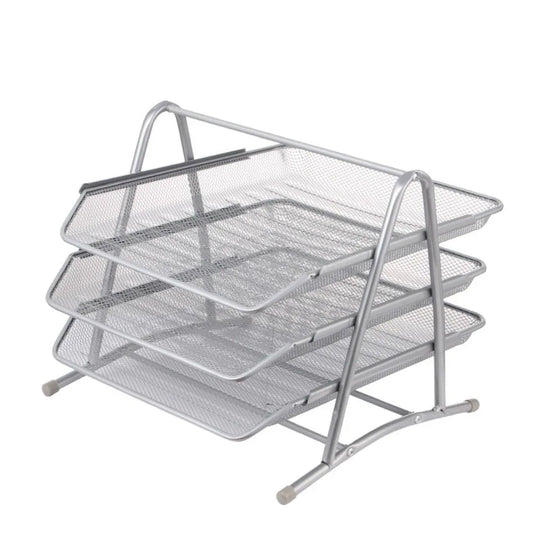 Three-Layer Mesh File Rack