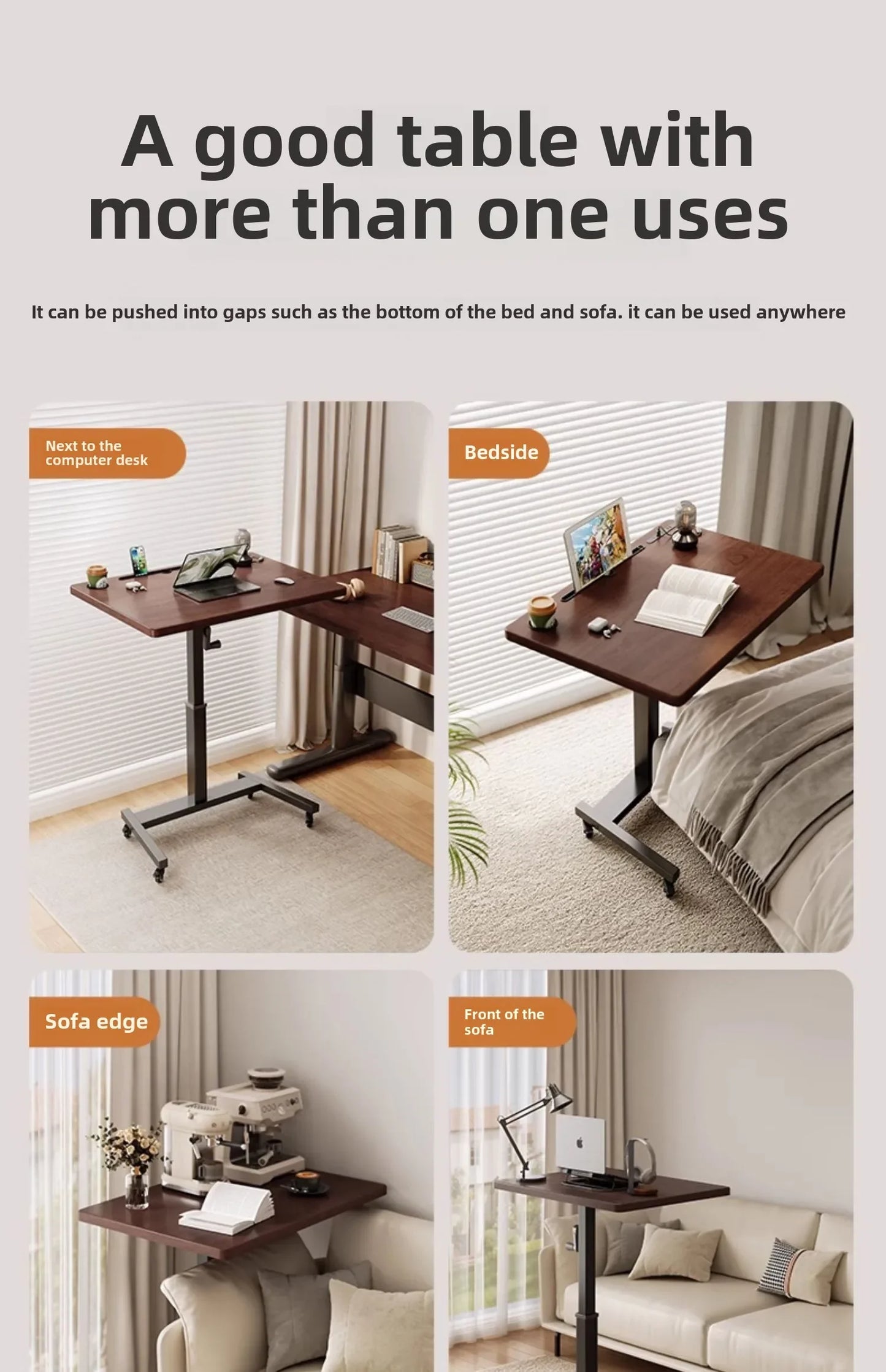 Mobile Height Adjustable Desk