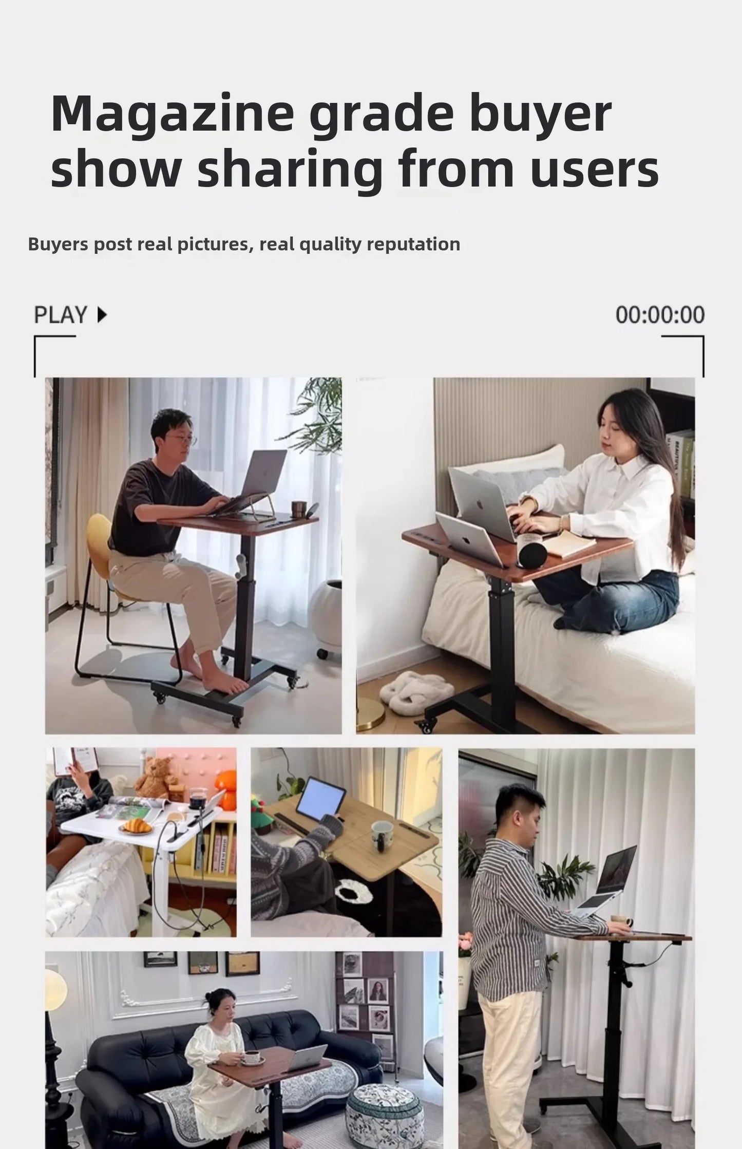 Mobile Height Adjustable Desk