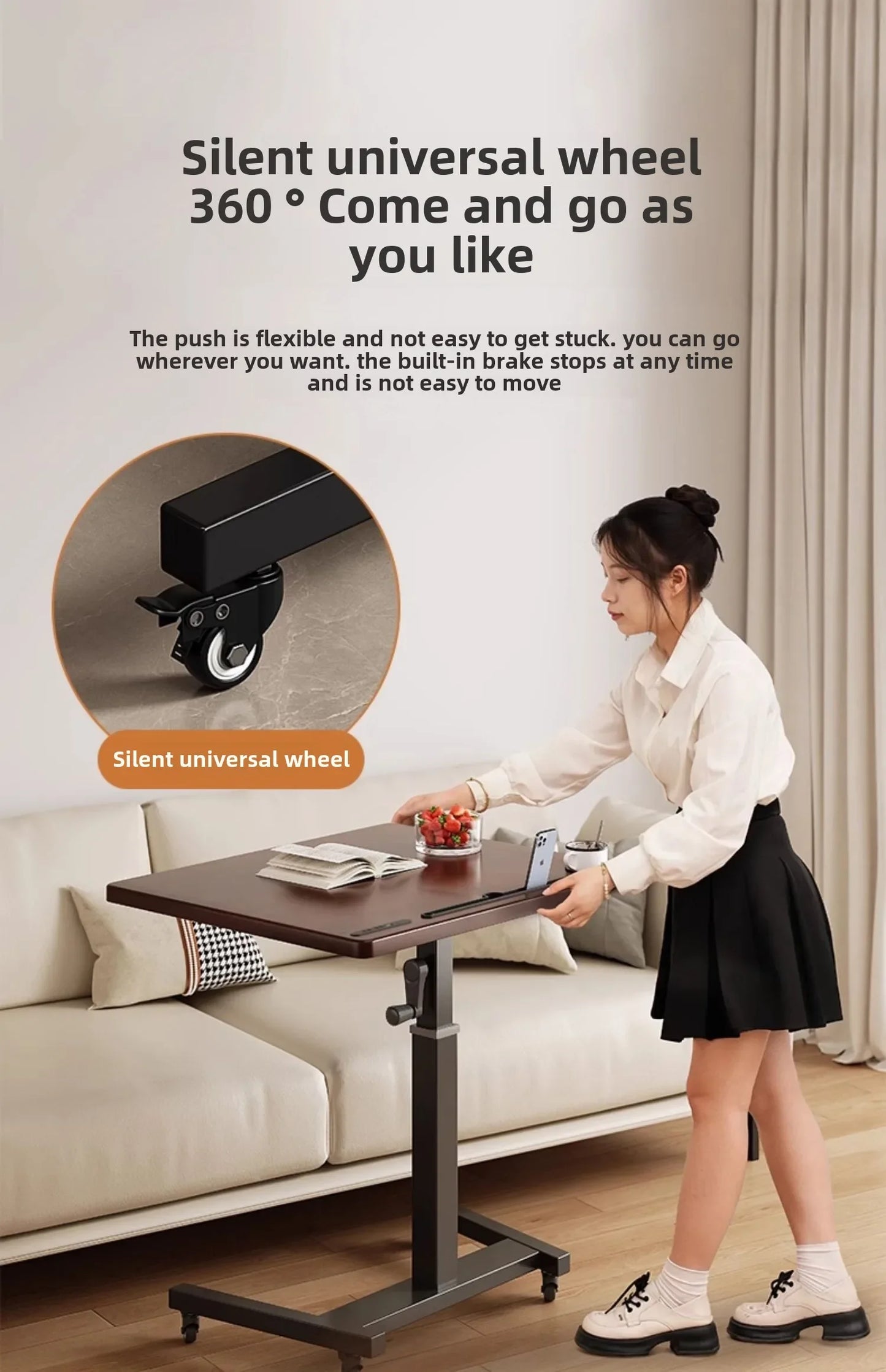 Mobile Height Adjustable Desk
