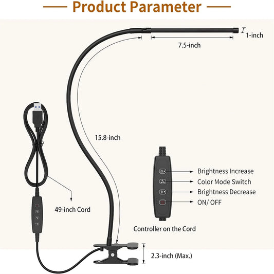USB Clip Reading Light