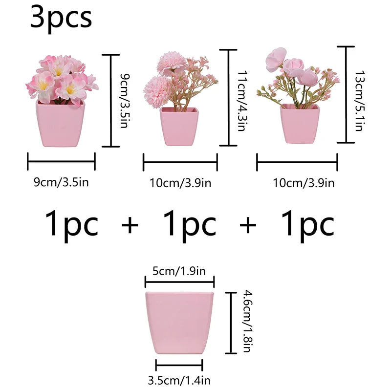 Mini Artificial Flower Pot
