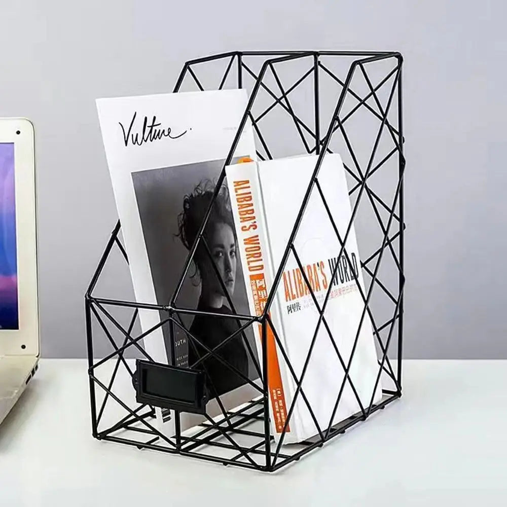 Metal Mesh Desktop File Shelf