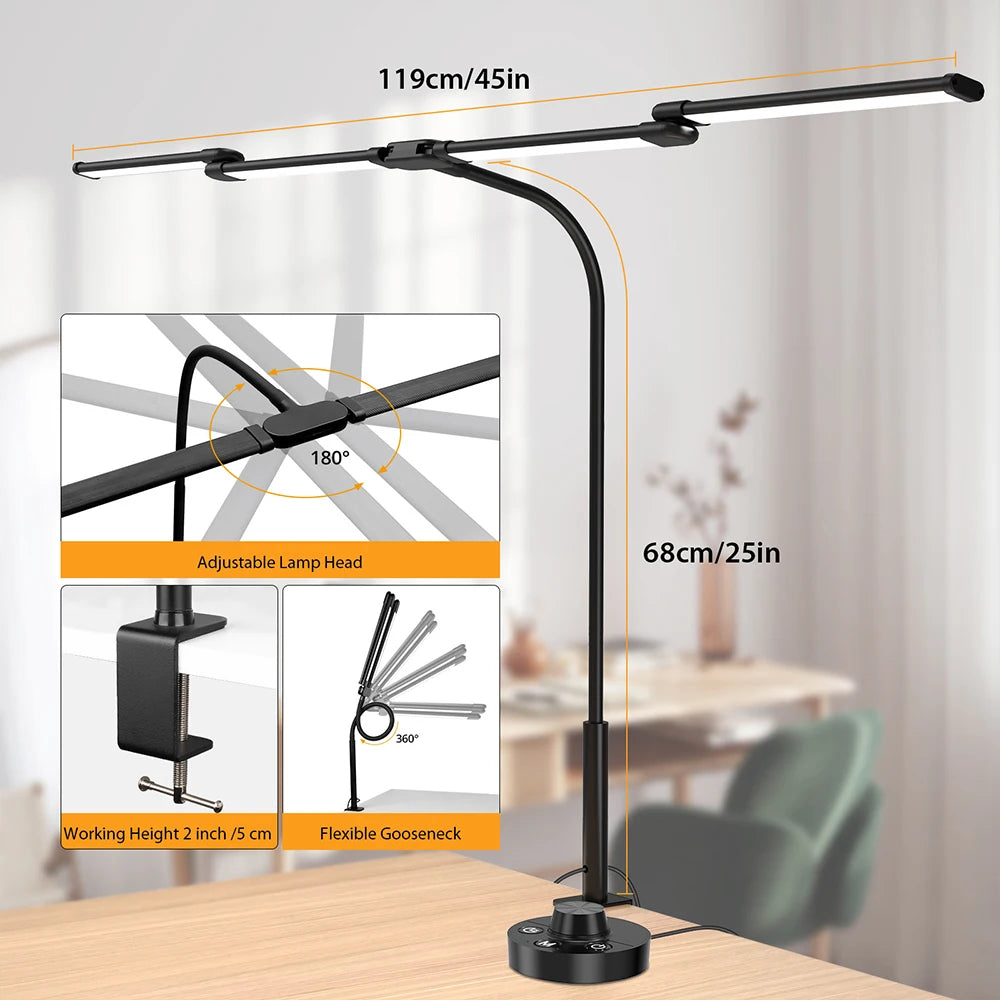 24W Clamp LED Desk Lamp