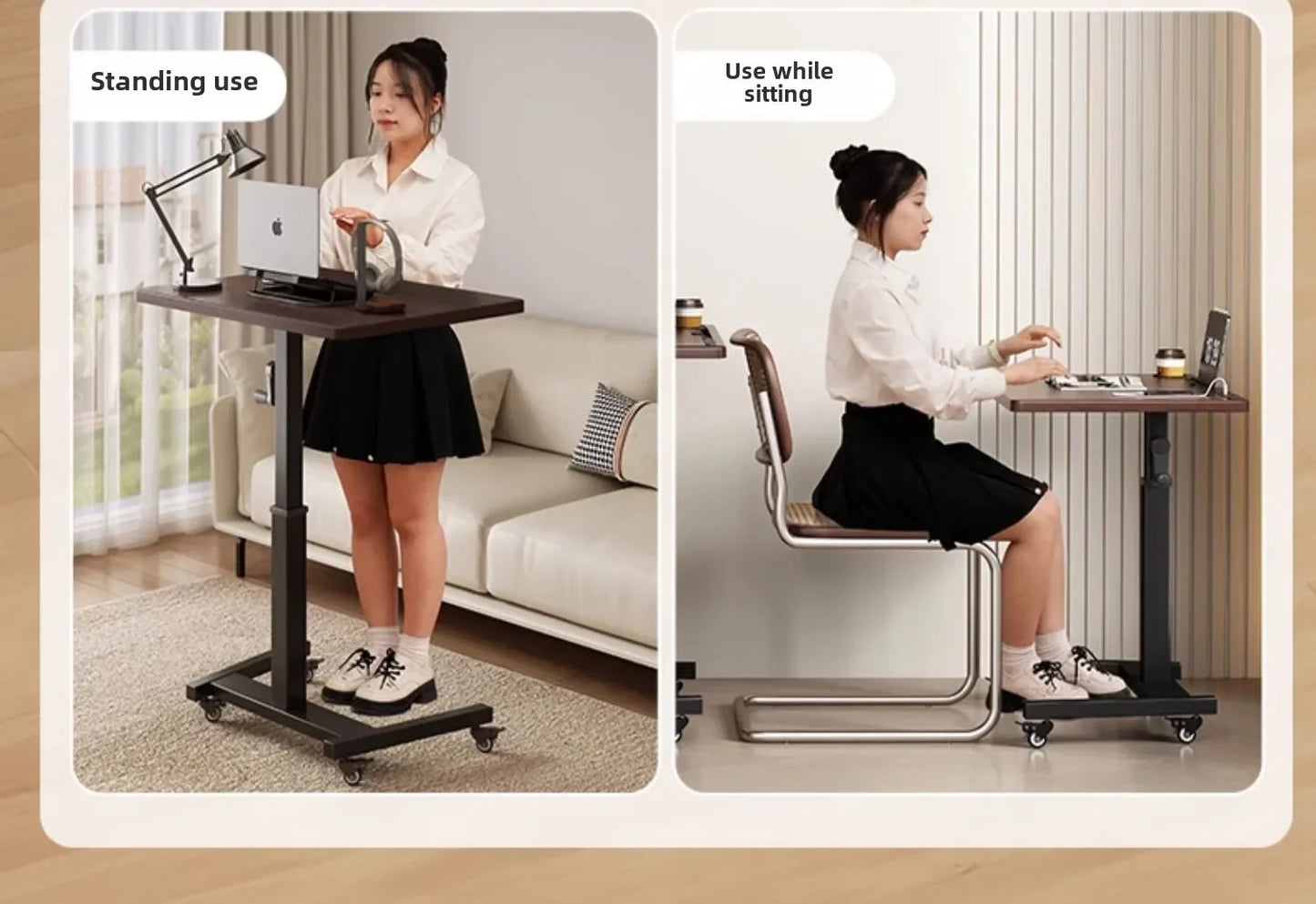 Mobile Height Adjustable Desk
