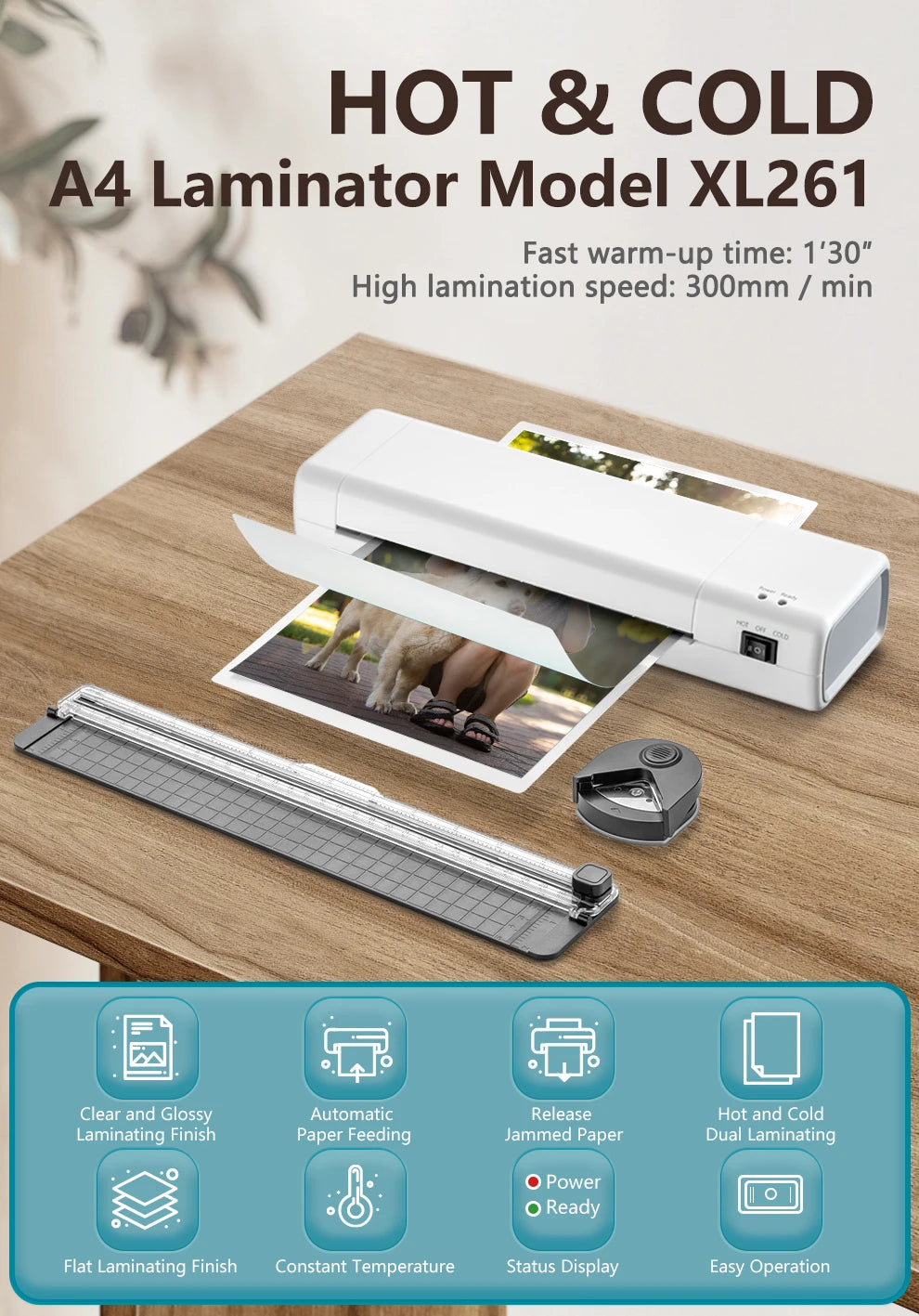 9 Inch Hot Cold Laminator