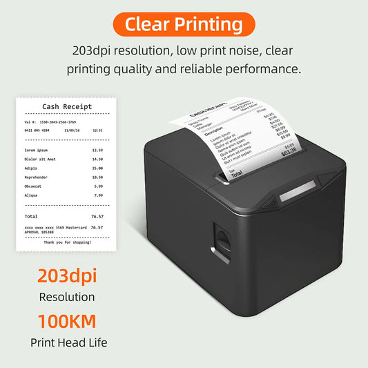 Wireless Wall-Mount Receipt Printer