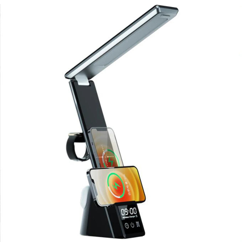LED Desk Lamp with Clock