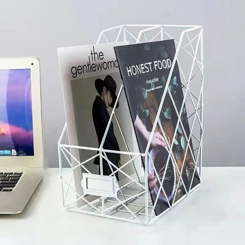 Metal Mesh Desktop File Shelf