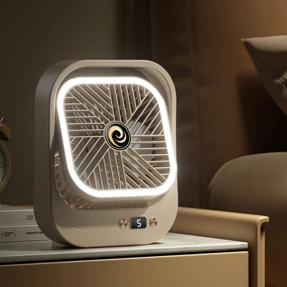 Rechargeable LED Mini Desk Fan