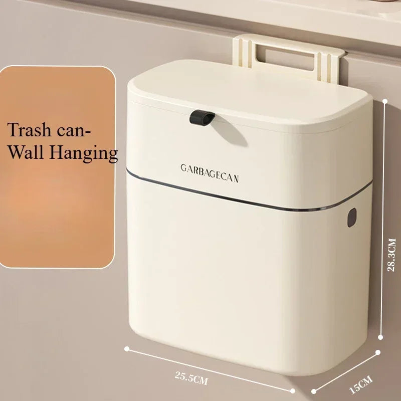 Compact Quiet-Close Trash Can