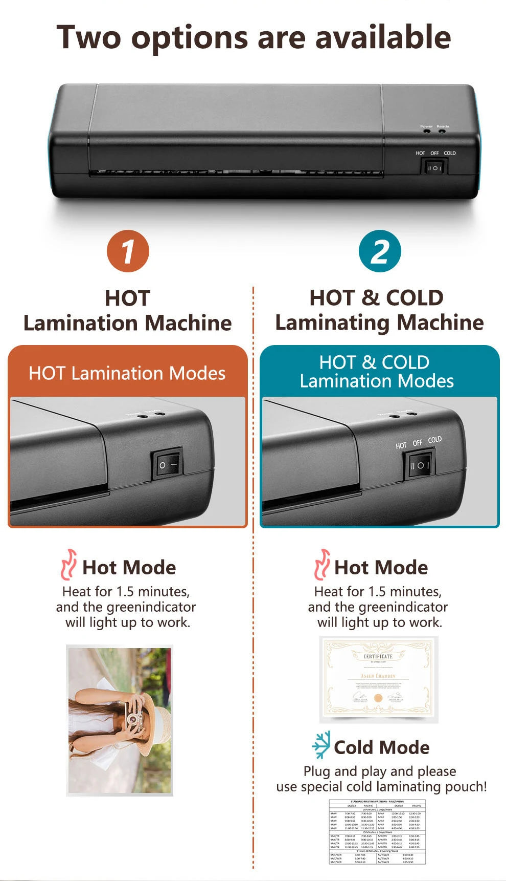 9 Inch Hot Cold Laminator