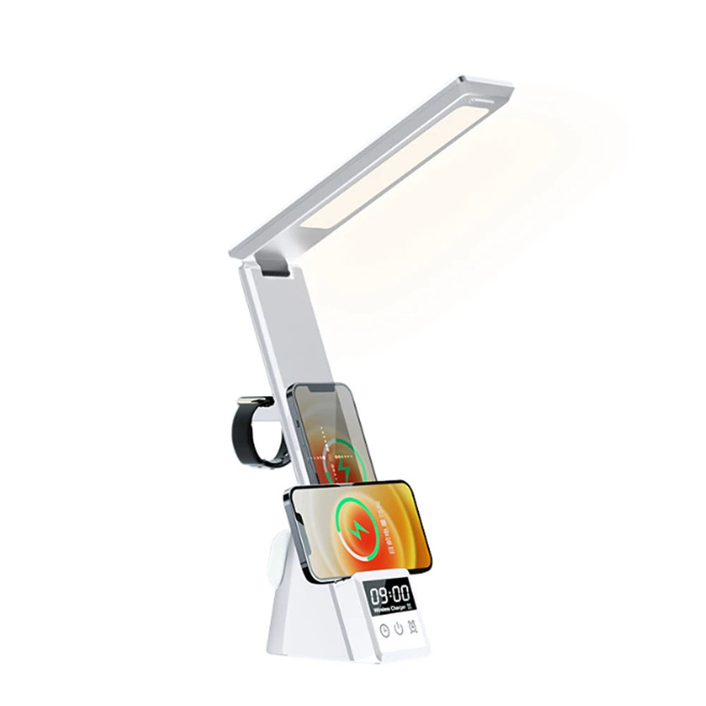 LED Desk Lamp with Clock