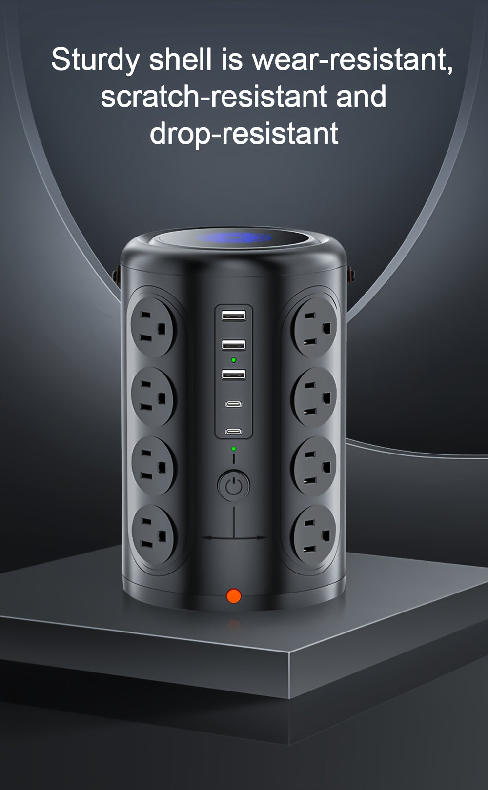 Power Strip Tower with Surge