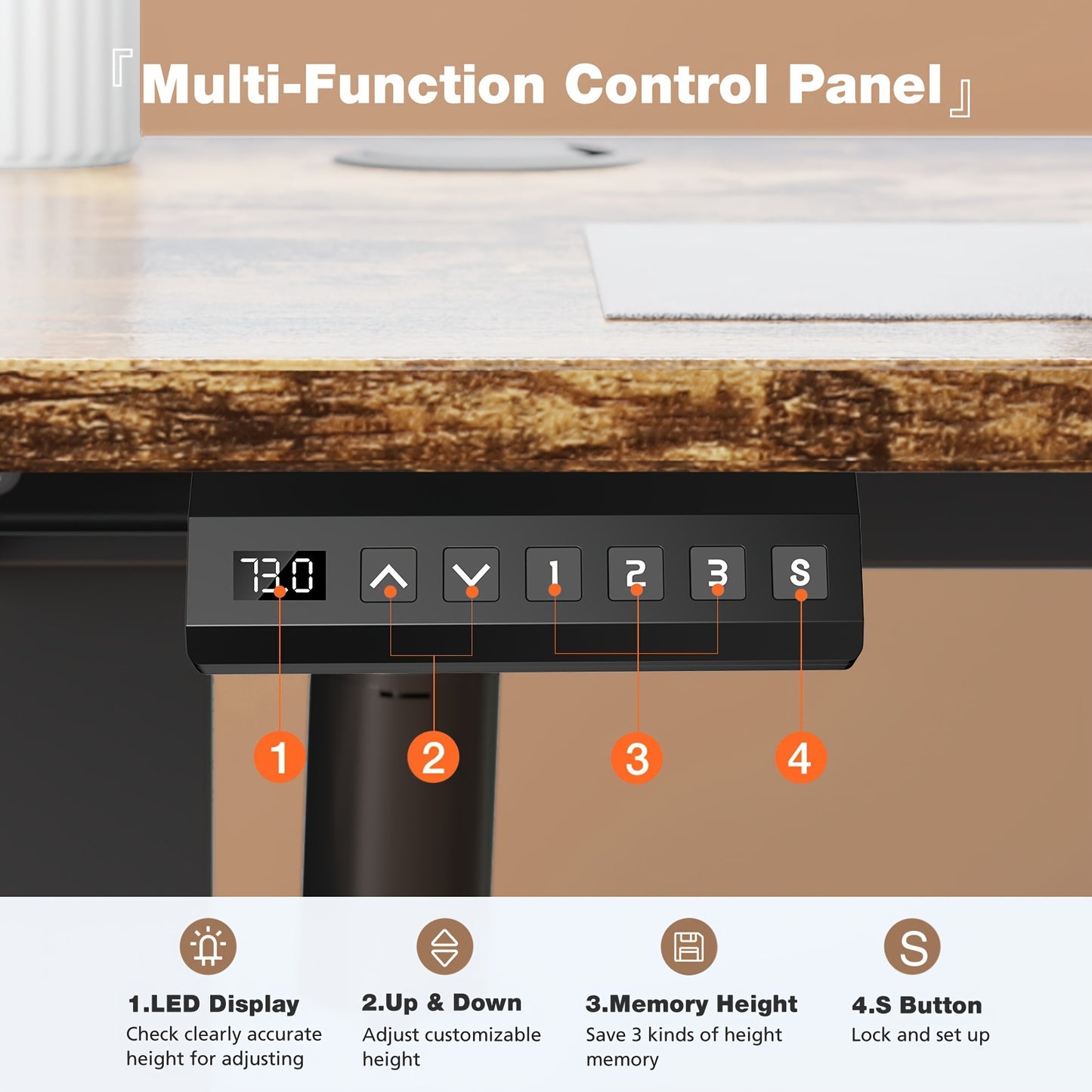 63 Inch Electric Standing Desk