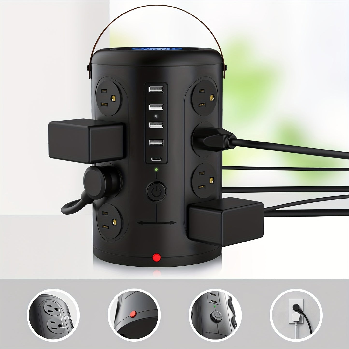 Power Strip Tower with Surge