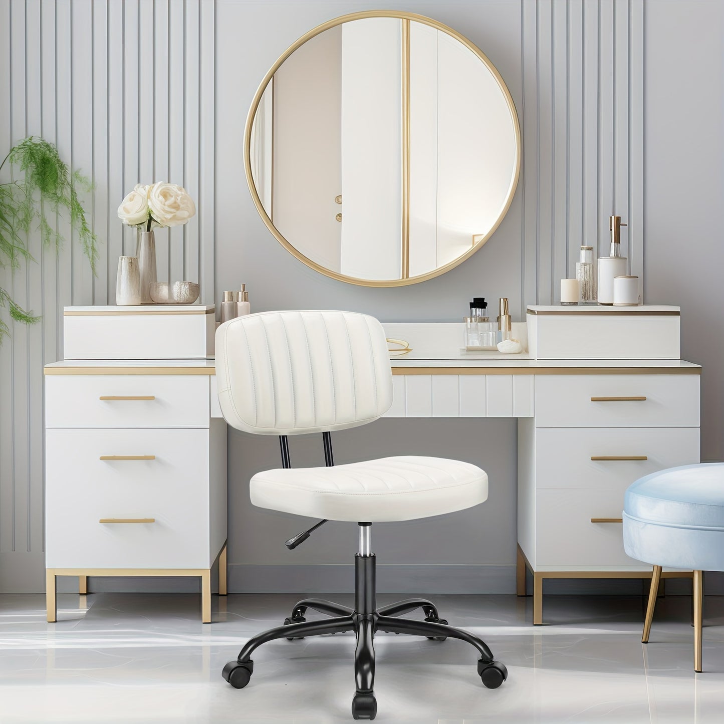 Armless Compact Office Chair