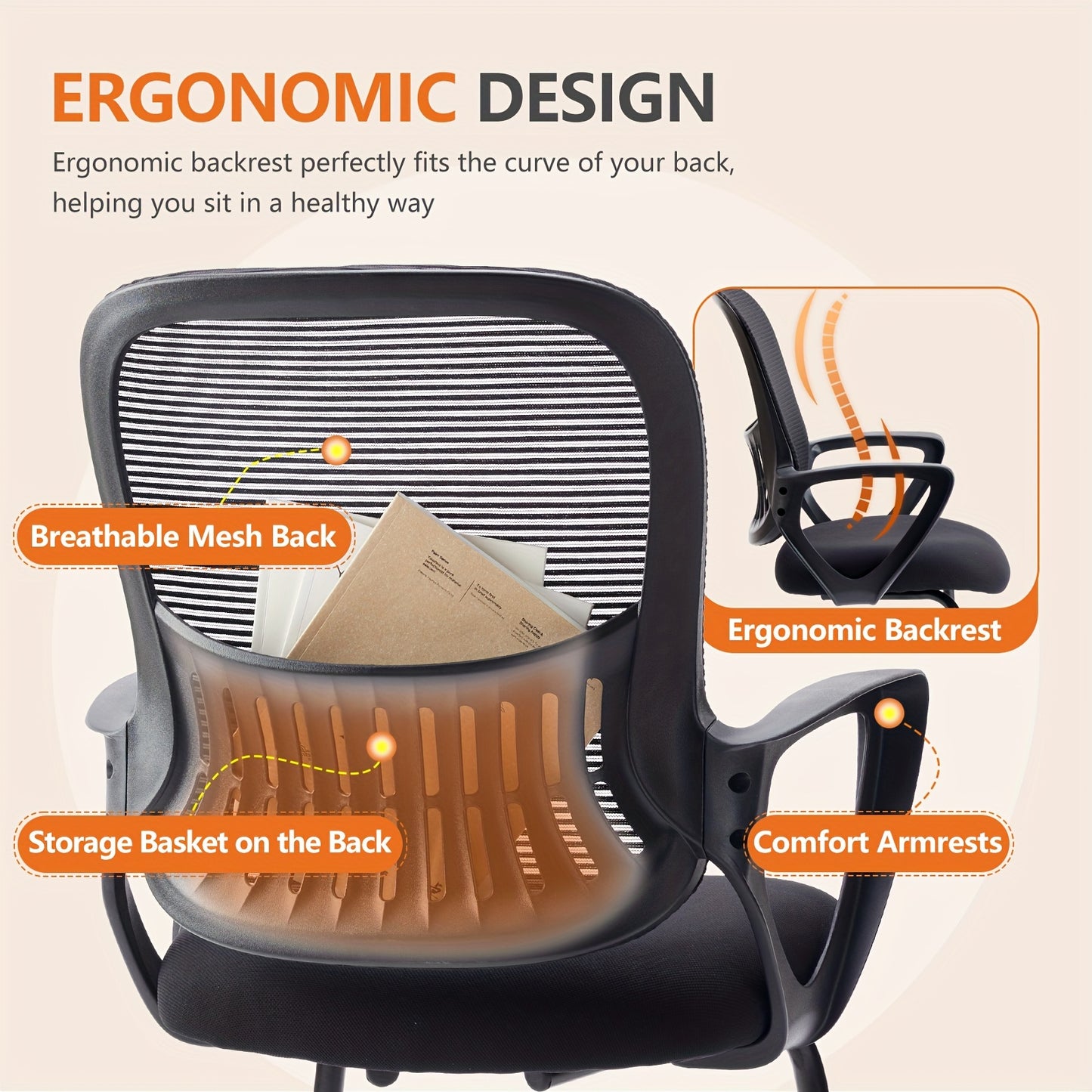 Sled Base Mesh Chair