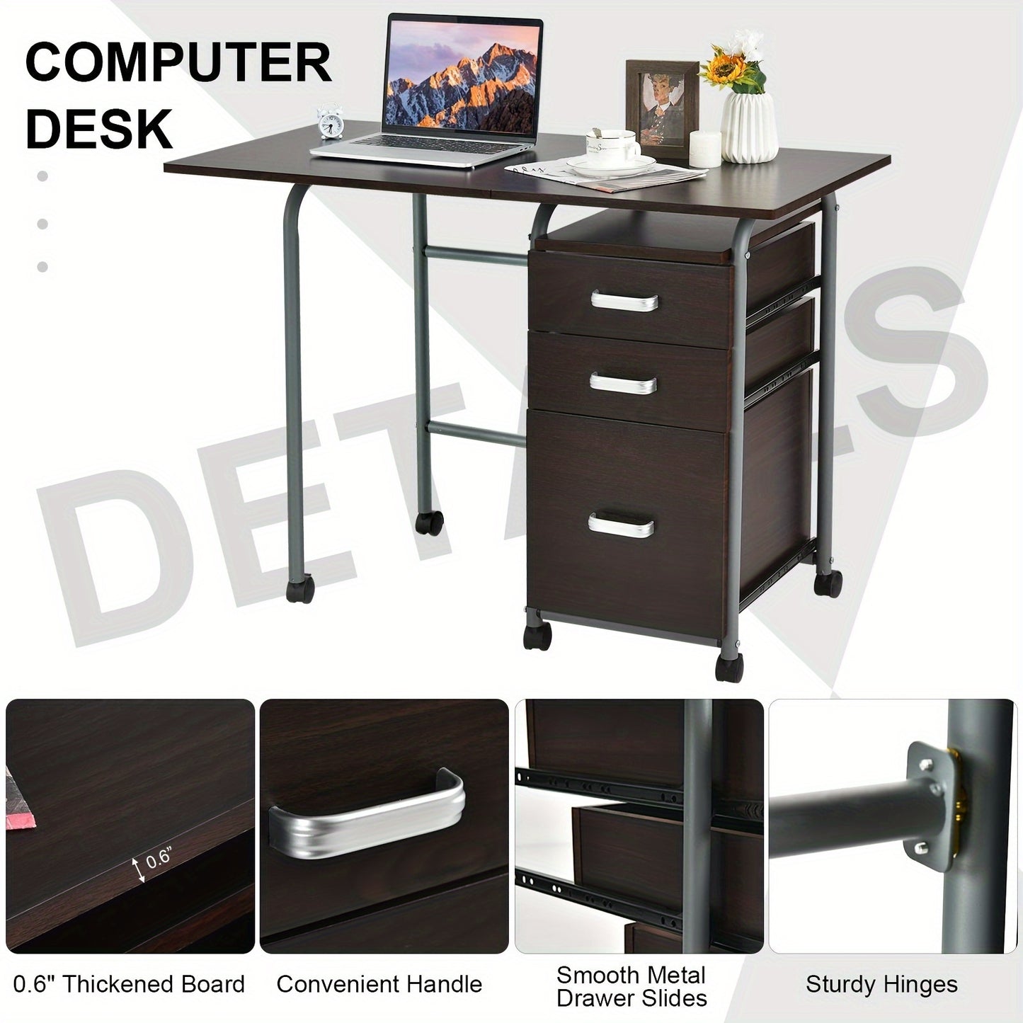Folding Computer Study Desk