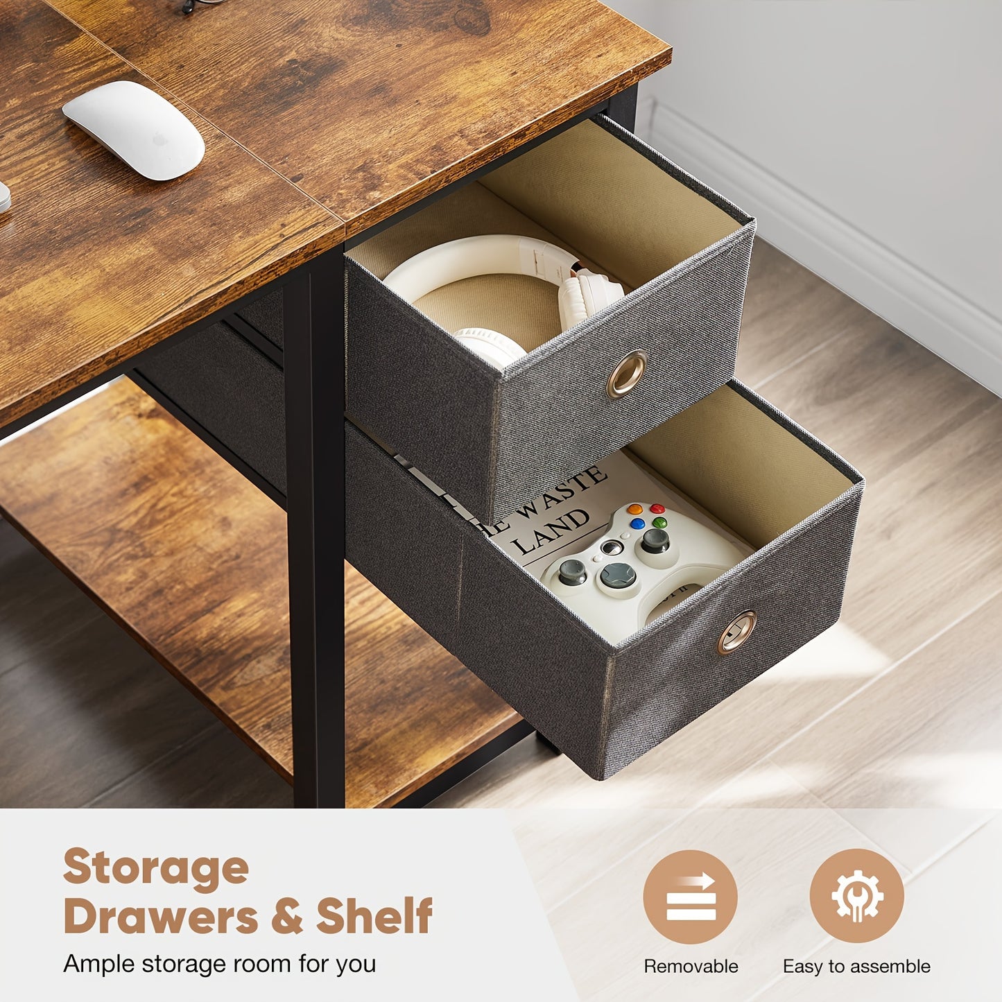 40 Inch Computer Desk Storage