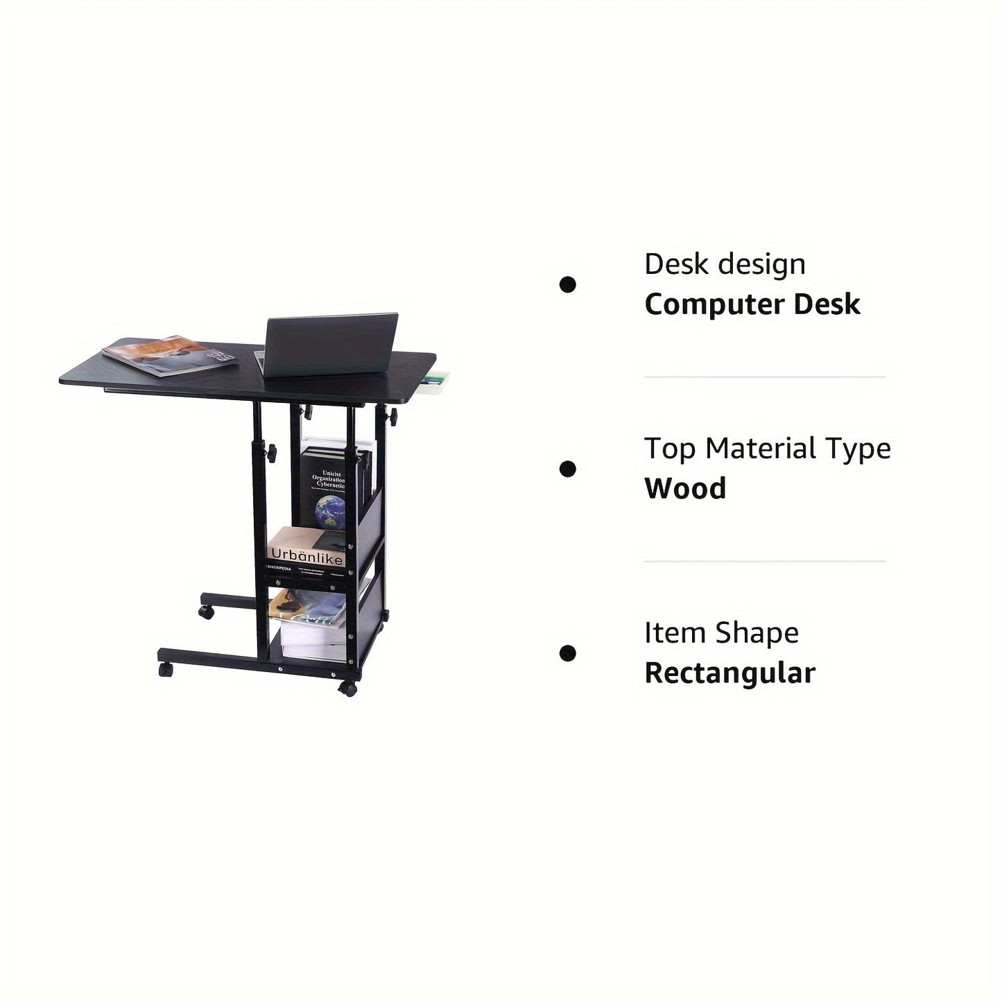 Rolling Standing Desk with Drawers