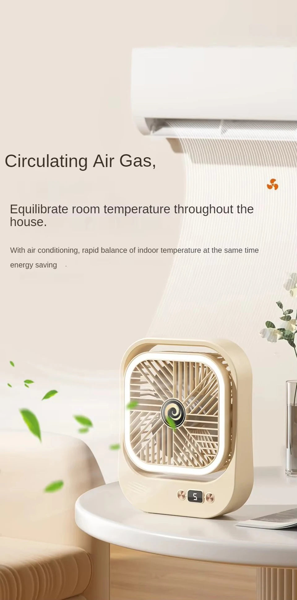 Rechargeable LED Mini Desk Fan