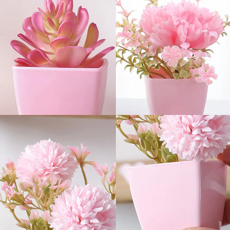 Mini Artificial Flower Pot