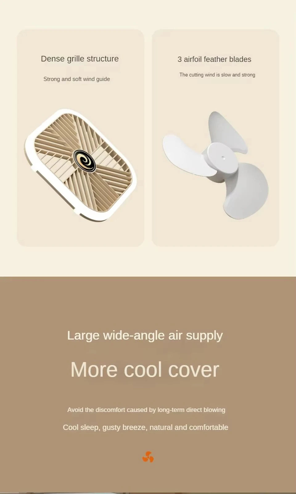 Rechargeable LED Mini Desk Fan